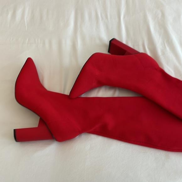 NWOB Zara red sock boots - Picture 5 of 10